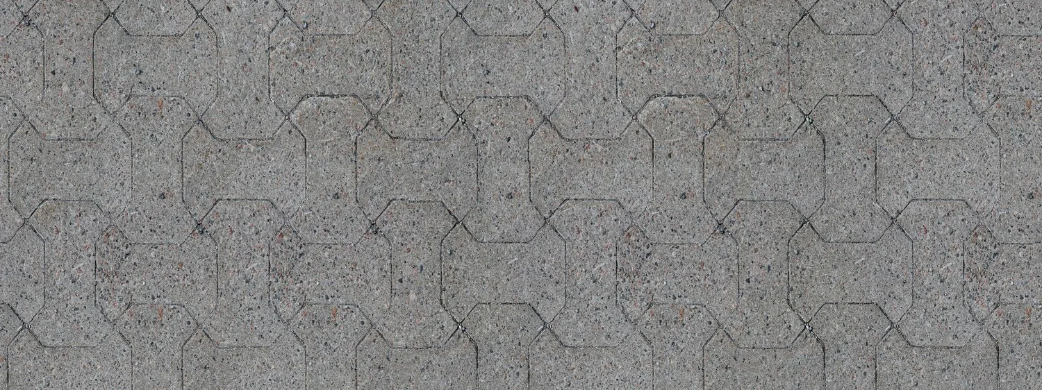 Pavaj exterior cu model geometric din elemente de beton